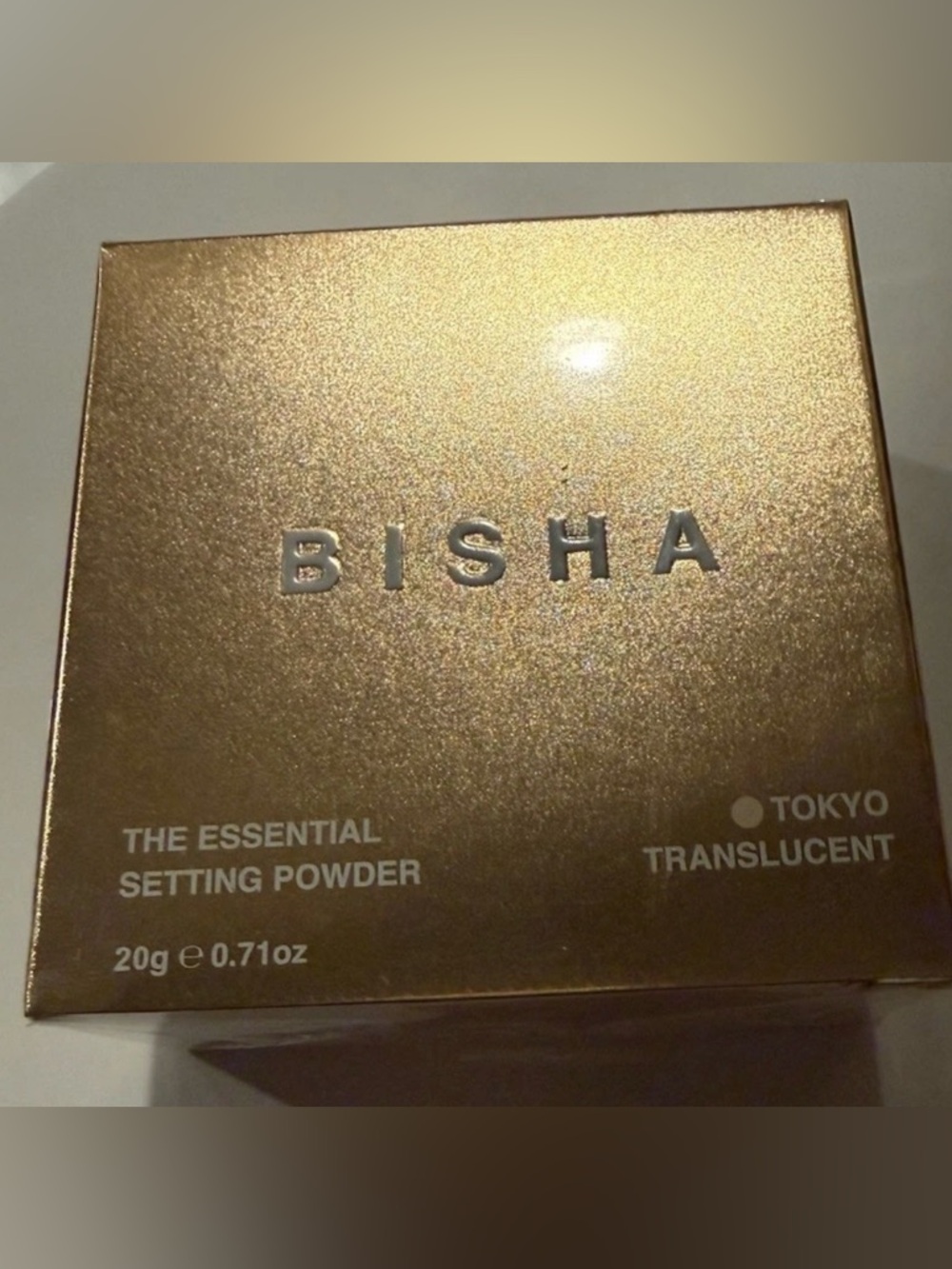 BISHA Essential Setting Powder “Tokyo Translucent” Compact in Shimmery Gold 20g